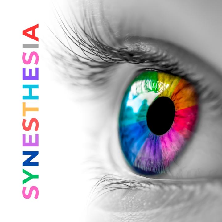 close up of an eye with the iris in different colors