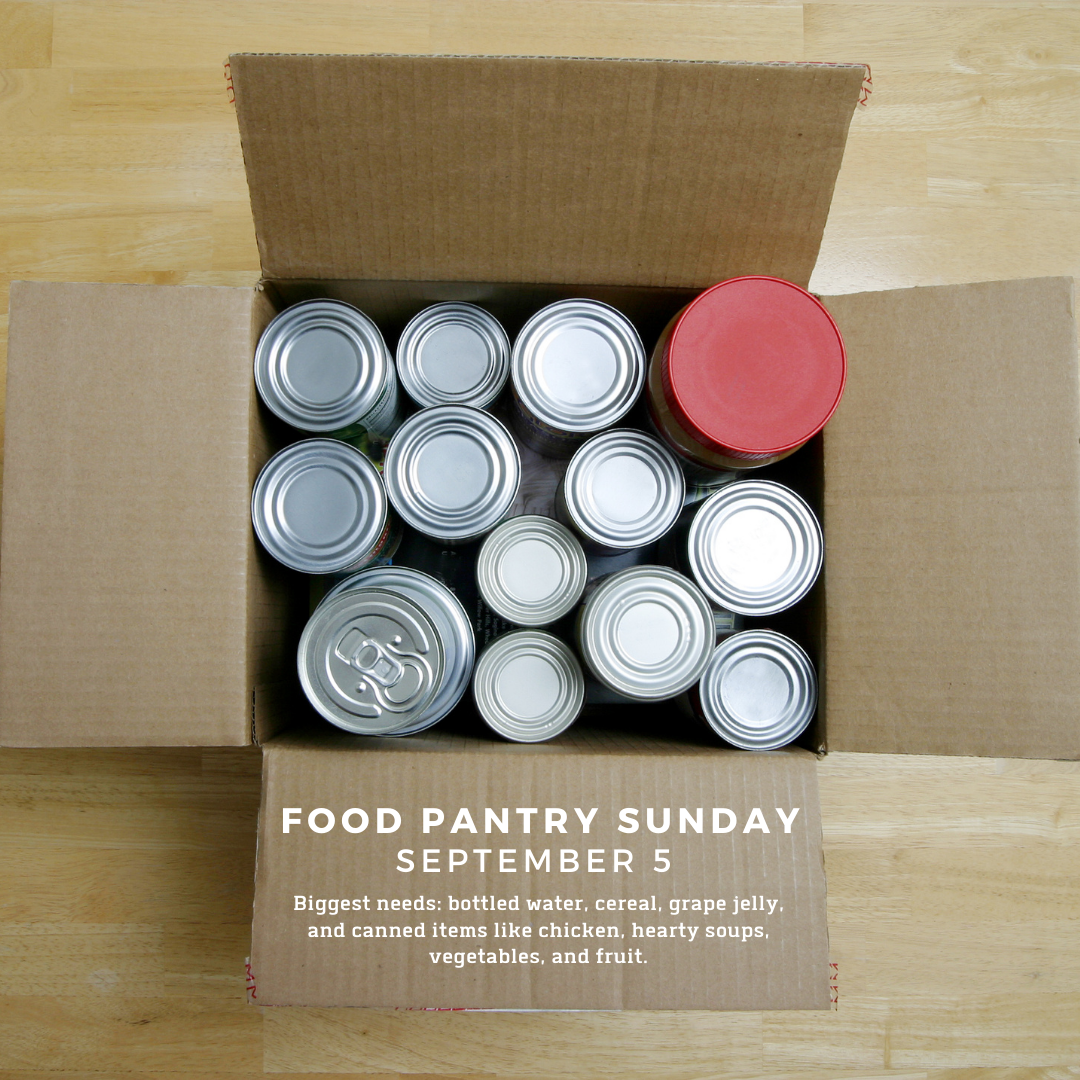 Food Pantry Collection:  Sunday, September 5