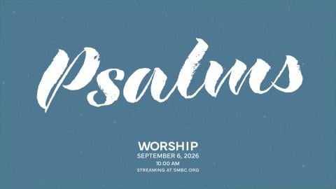 psalms written across a blue background