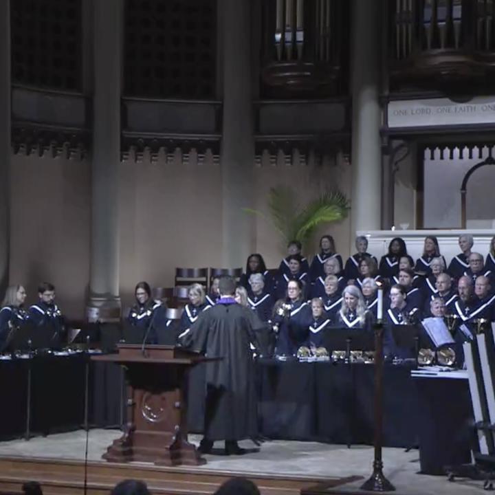 south main bronze handbell choir ringing in worship