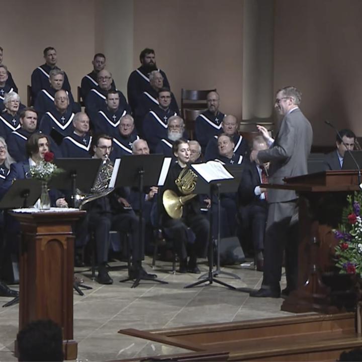 South Main Brass playing in worship