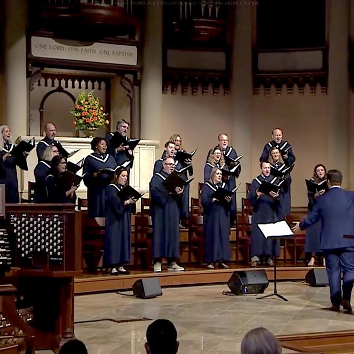 chamber choir singing during worship