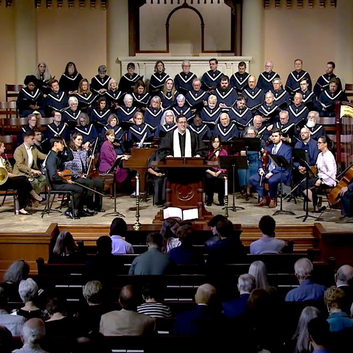 photo of sanctuary choir and congregation