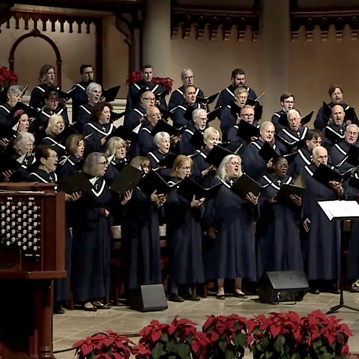 Sanctuary Choir singing in worship