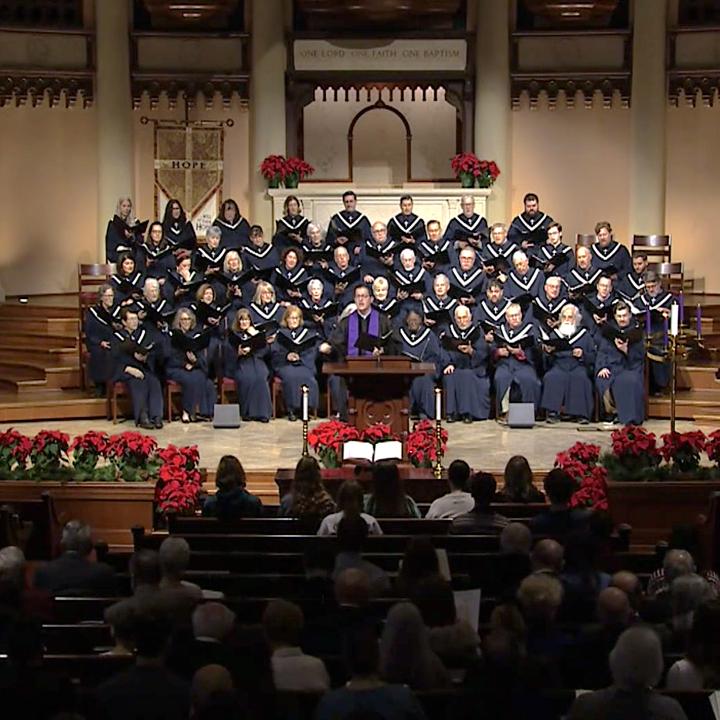 south main sanctuary choir and congregation during worship