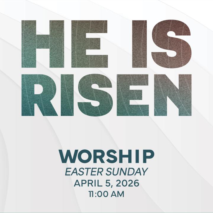 he is risen written on a white wavy background