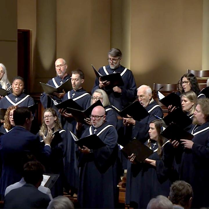 chamber choir singing during worship