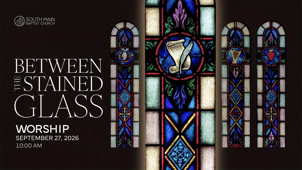 close up of panes of the south main stained glass windows