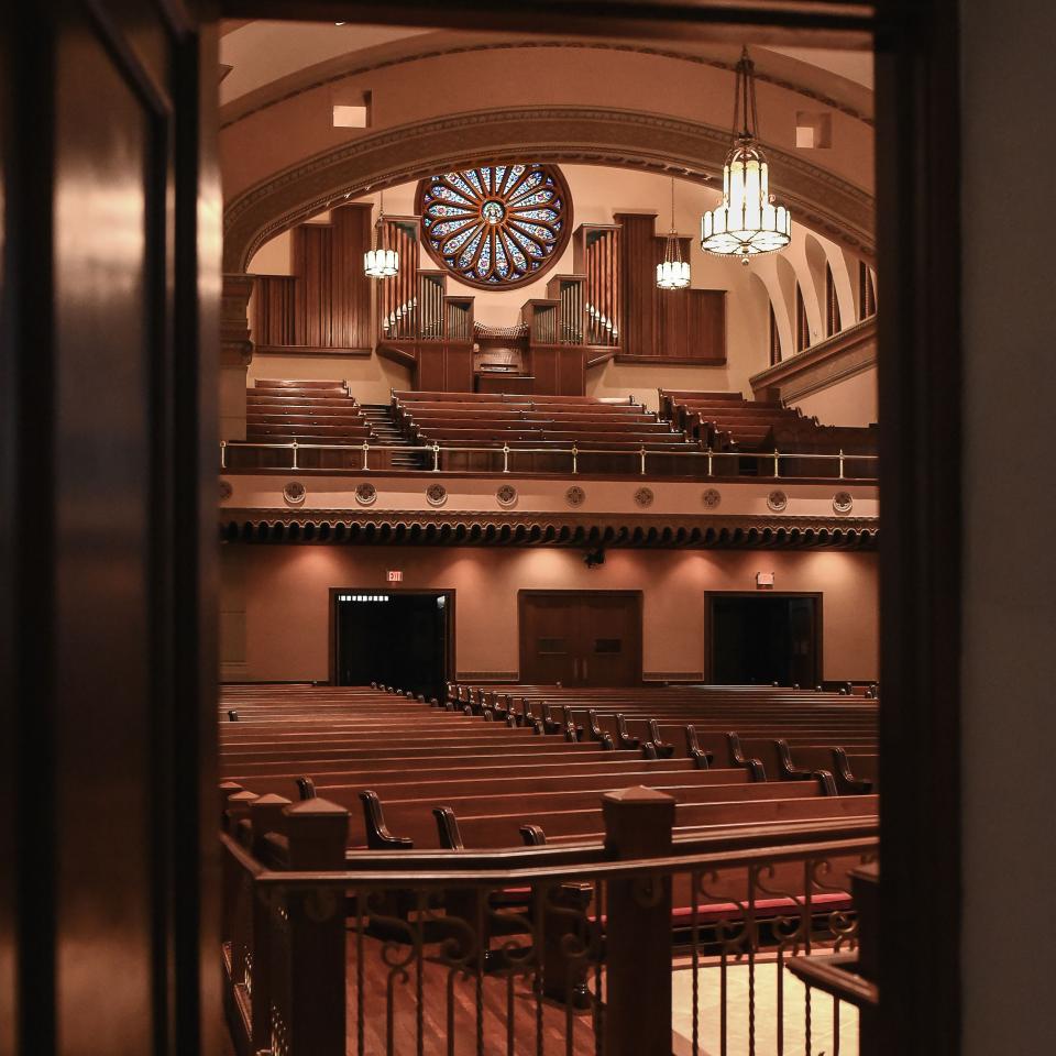 view of the south main sanctuary from the side door