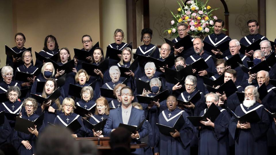SMBC sanctuary choir singing